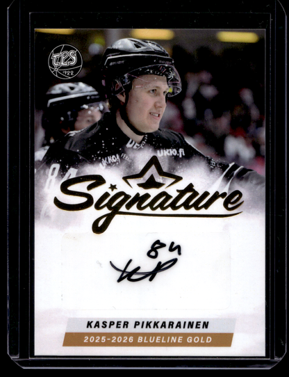 2025-26 Blueline Signature Gold - Kasper Pikkarainen #AU-KP /40