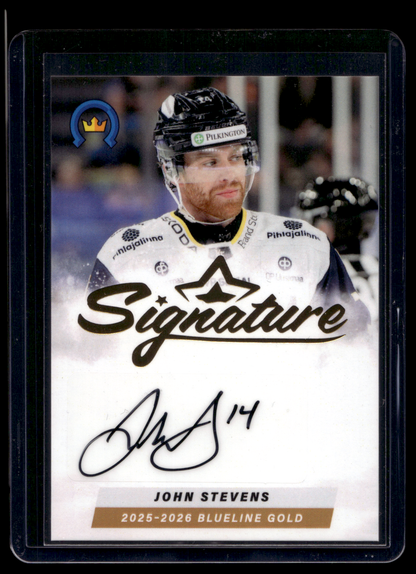 2025-26 Blueline Signature Gold - John Stevens #AU-JS /40