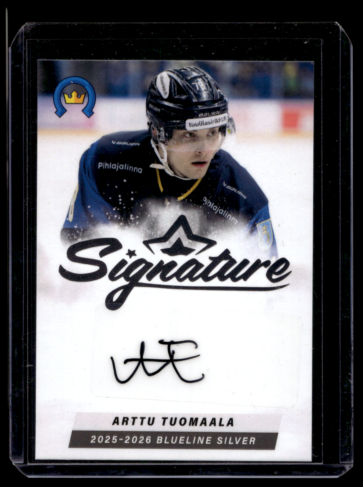 2025-26 Blueline Signature Silver - Arttu Tuomaala #AU-AT /80