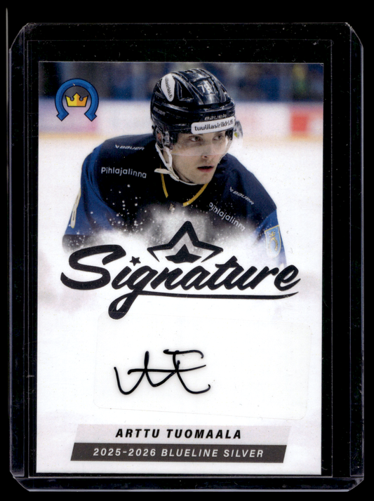 2025-26 Blueline Signature Silver - Arttu Tuomaala #AU-AT /80