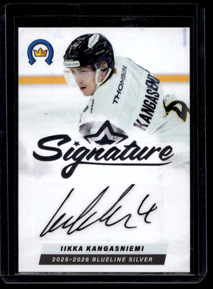 2025-26 Blueline Signature Silver - Ilkka Kangasniemi #AU-IK /80