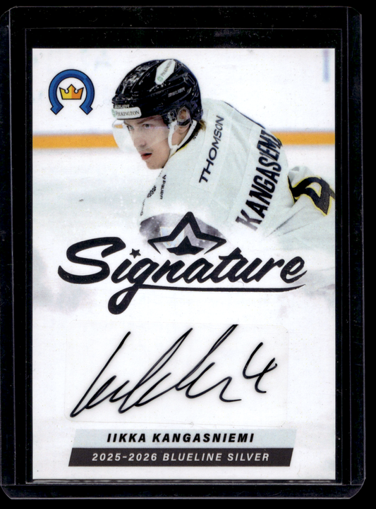2025-26 Blueline Signature Silver - Ilkka Kangasniemi #AU-IK /80