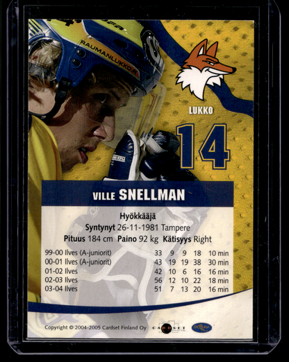 2004-05 Cardset Signature - Ville Snellman