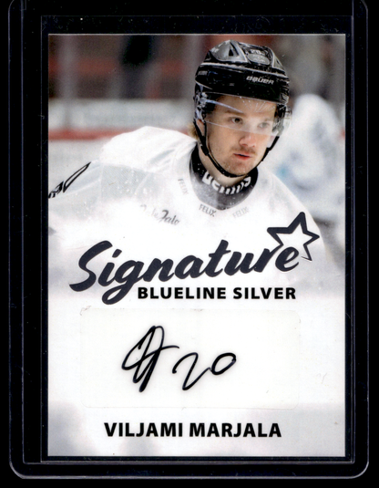2024-25 Blueline Signature Silver - Viljami Marjala #AU-VM /100