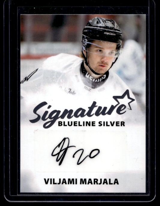 2024-25 Blueline Signature Silver - Viljami Marjala #AU-VM /100