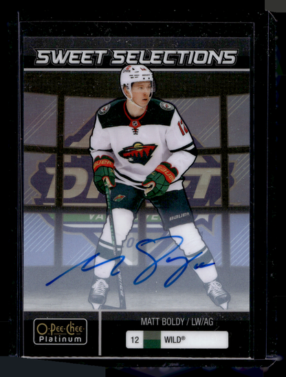 2022-23 Upper Deck OPC Platinum - Sweet Selections - Rainbow Autographs - Matt Boldy #SS-12 RY