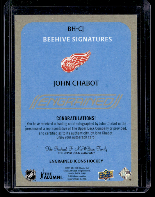 2024-25 Upper Deck Engrained Icons - Beehive Portrait Signatures - John Chabot #BH-CJ