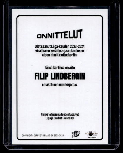 2023-24 Cardset Signature -  Filip Lindberg /100