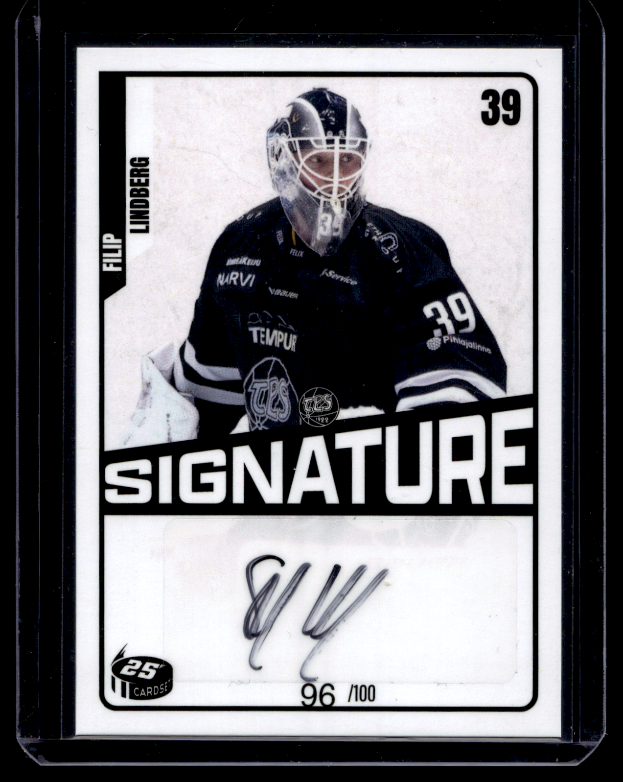 2023-24 Cardset Signature -  Filip Lindberg /100