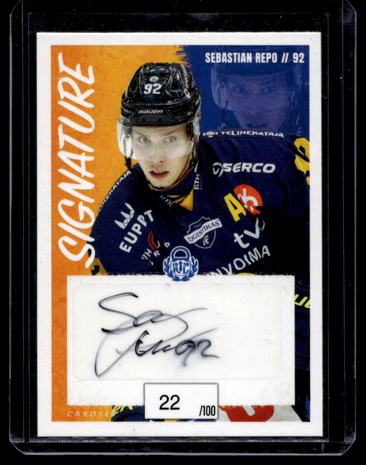 2022-23 Cardset Signature -  Sebastian Repo /100