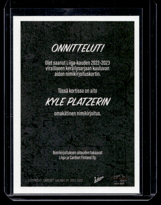 2022-23 Cardset Signature -  Kyle Platzer /100