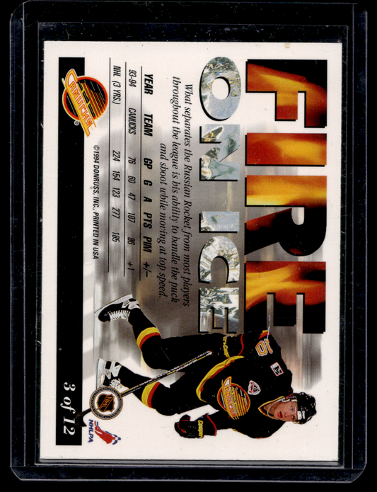 1994-95 Leaf - Fire on Ice - Pavel Bure #3