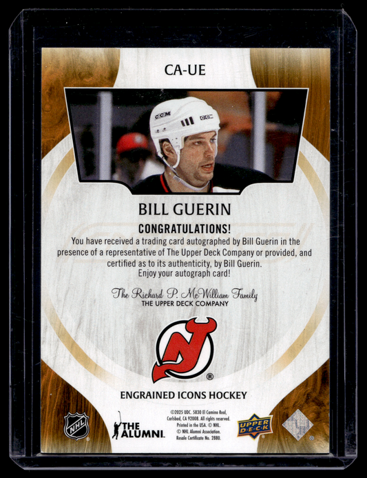 2024-25 Upper Deck Engrained Icons - Autographs - Bill Guerin #CA-UE