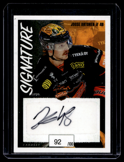 2022-23 Cardset Signature -  Joose Antonen /100