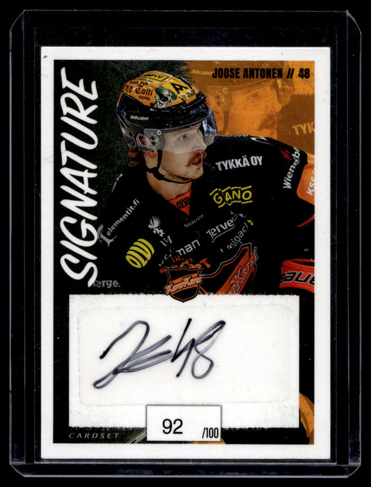 2022-23 Cardset Signature -  Joose Antonen /100