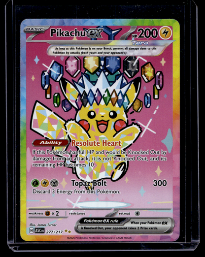 2026 Pokemon - Mega Evolutions - Ascended Heroes - Special Illustration Rare - Pikachu ex #277
