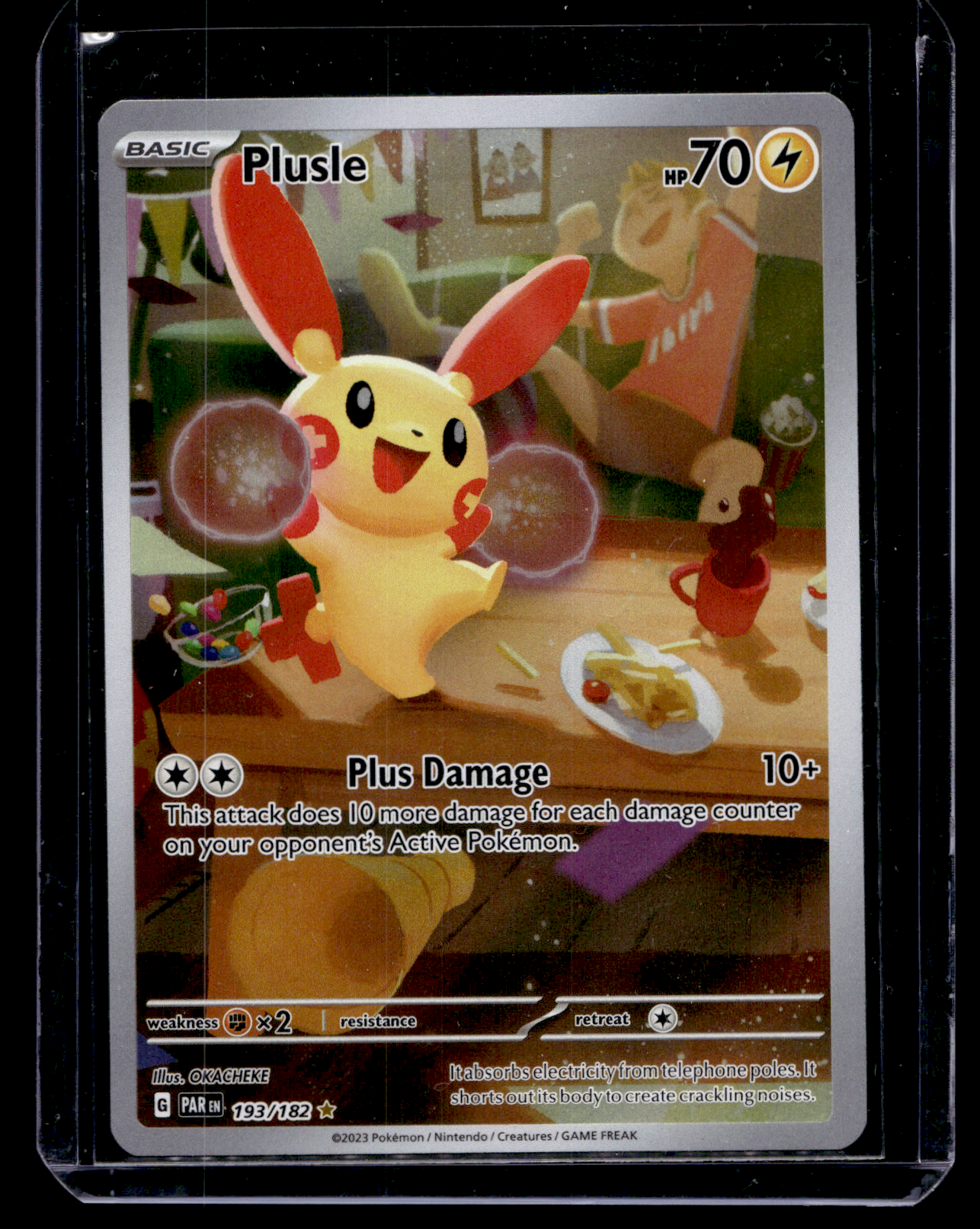2023 Pokemon - Scarlet & Violet - Paradox Rift - Illustration Rare - Plusle #193