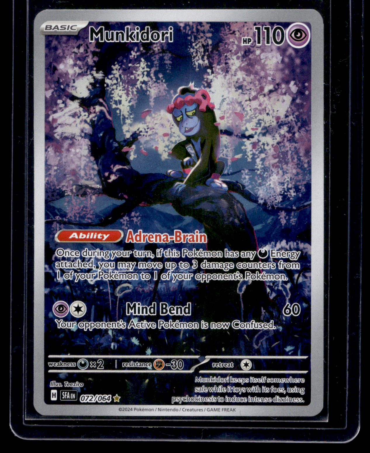 2024 Pokemon - Scarlet & Violet - Shrouded Fable - Illustration Rare - Munkidori #72