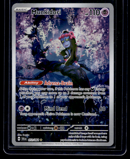 2024 Pokemon - Scarlet & Violet - Shrouded Fable - Illustration Rare - Munkidori #72