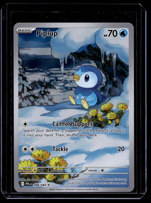 2025 Pokemon Phantasmal Flames - Illustration Rare - Piplup #098