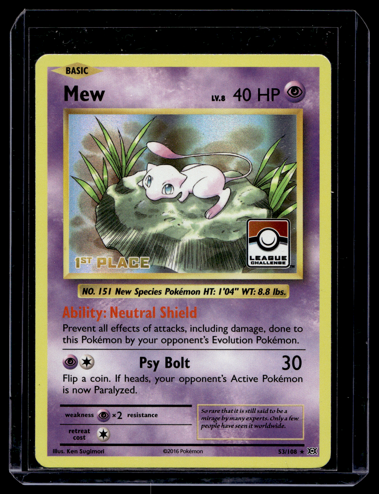 2016 Pokemon XY Evolutions - 1st Place - League Challenge - Mew #53