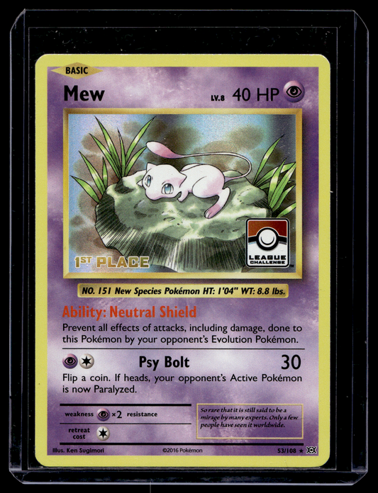 2016 Pokemon XY Evolutions - 1st Place - League Challenge - Mew #53