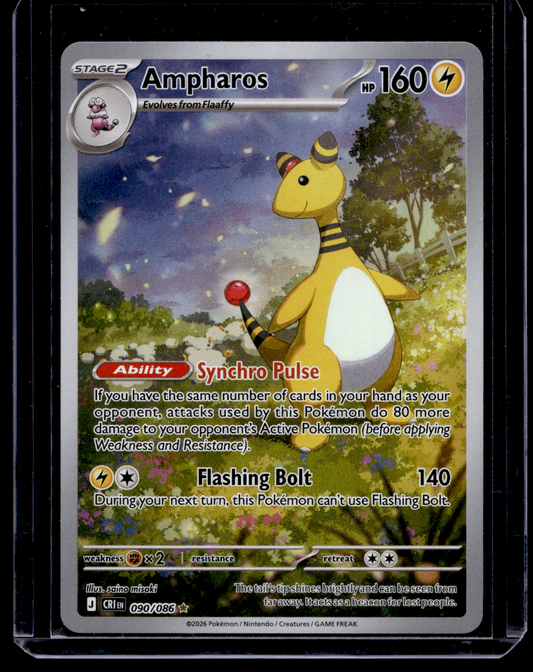 2026 Pokemon - Mega Evolutions - Chaos Rising - Illustration Rare - Ampharos #090