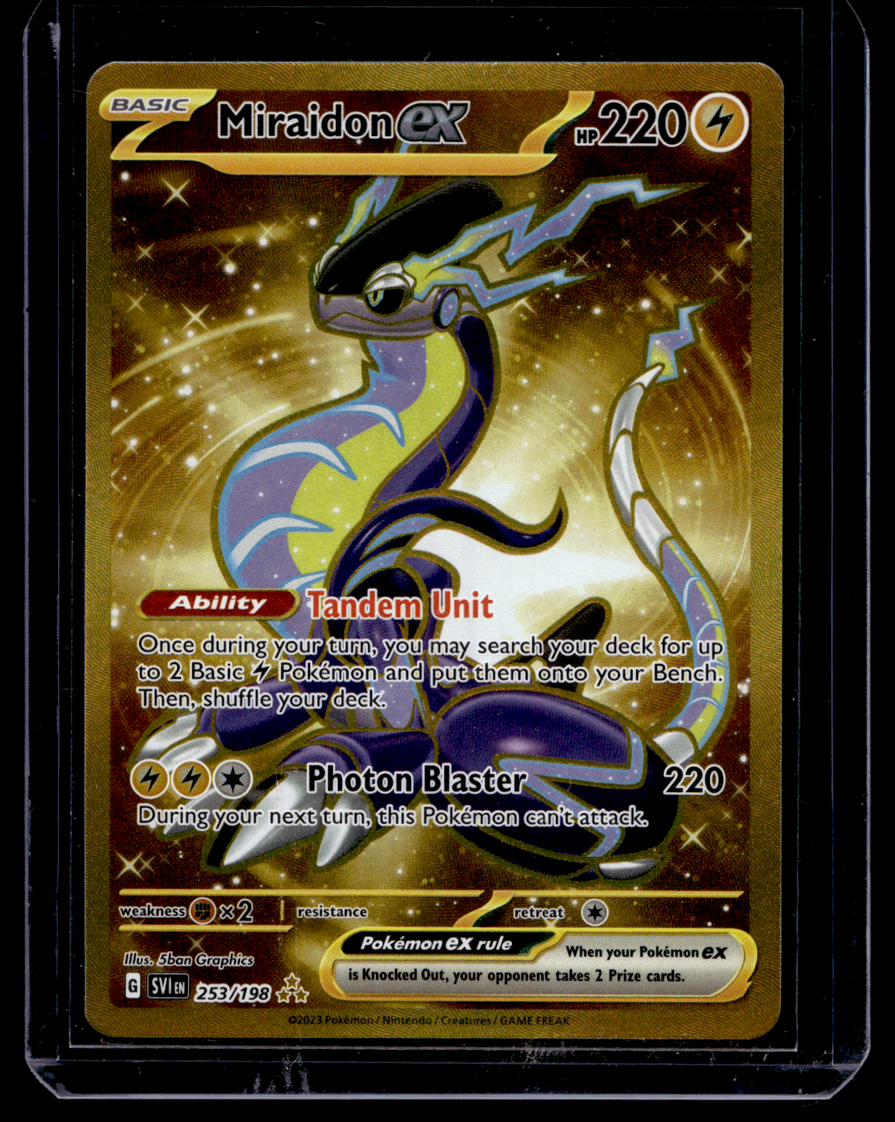 2023 Pokemon - Scarlet & Violet - Scarlet & Violet - Hyper Rare - Miraidon ex #253