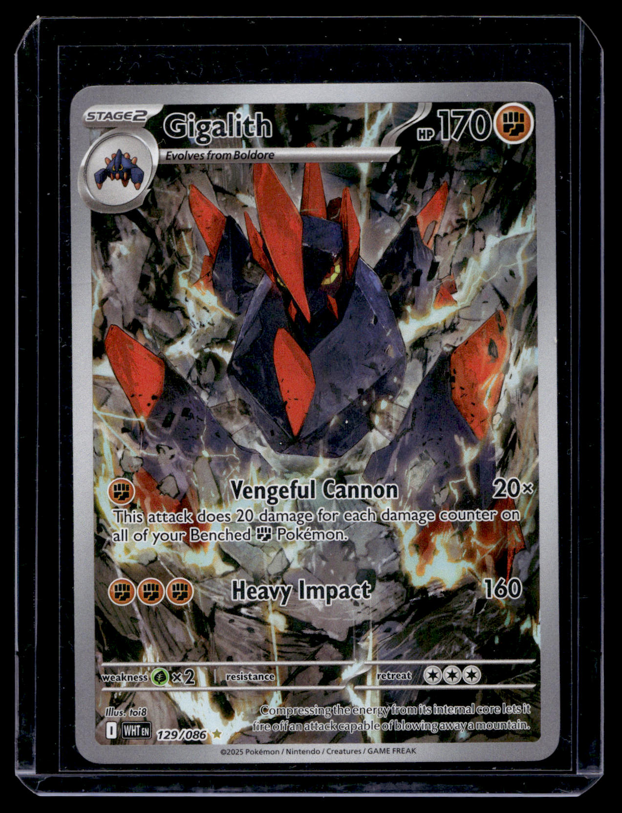 2025 Pokemon Scarlet & Violet - White Flare - Illustration Rare - Gigalith #129