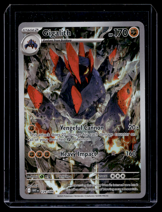 2025 Pokemon Scarlet & Violet - White Flare - Illustration Rare - Gigalith #129
