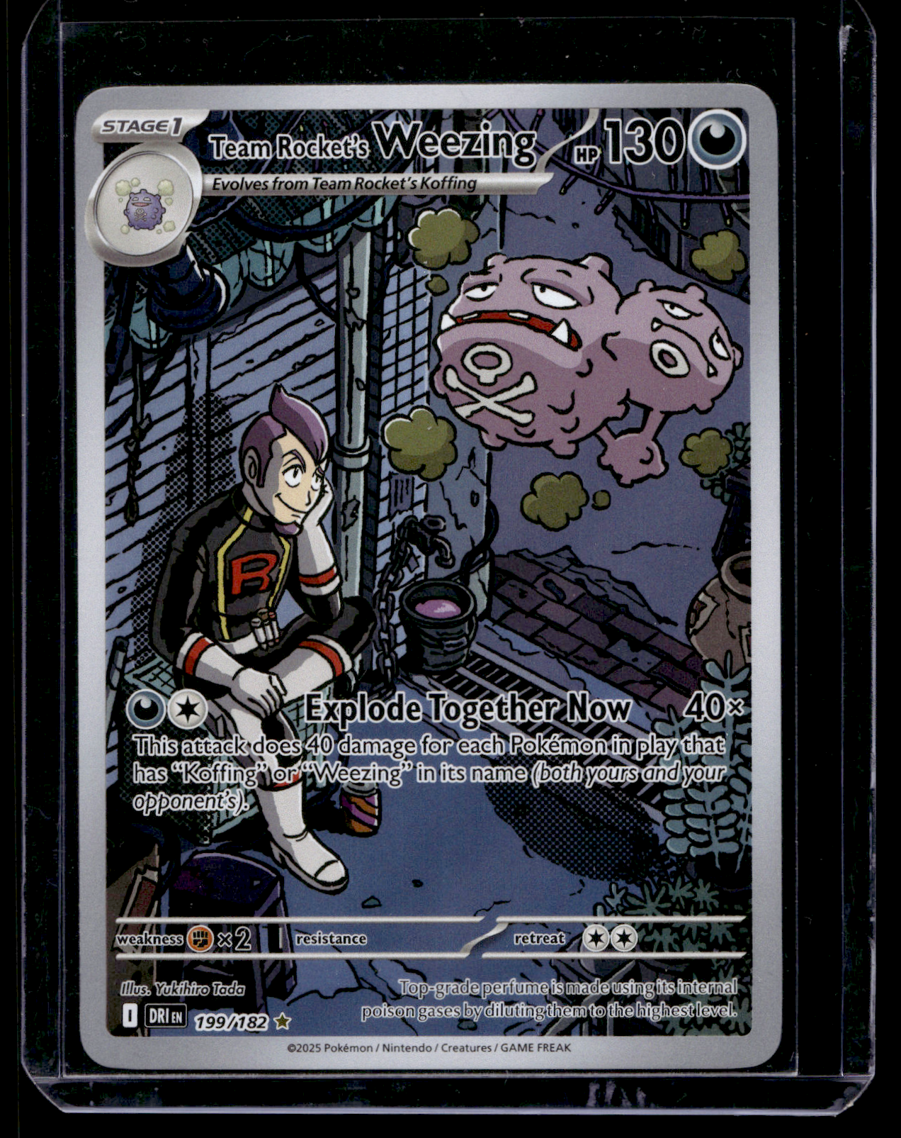 2025 Pokemon Scarlet & Violet - Destined Rivals - Illustration Rare - Team Rocket's Weezing #199