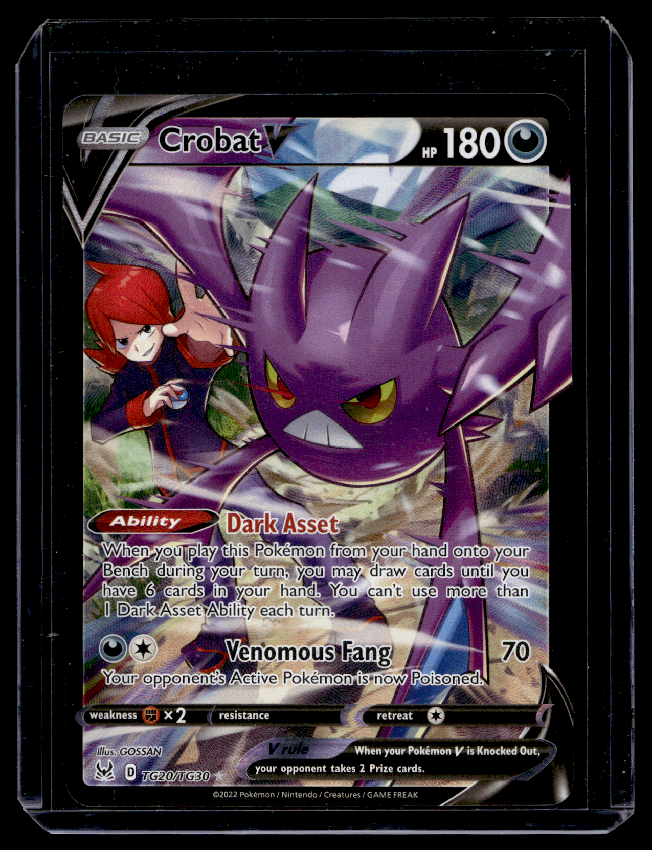 2022 Pokemon Sword & Shield - Lost Origin - Trainer Gallery - Full Art - Crobat V #TG20