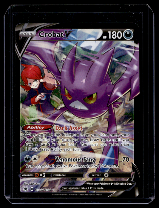 2022 Pokemon Sword & Shield - Lost Origin - Trainer Gallery - Full Art - Crobat V #TG20