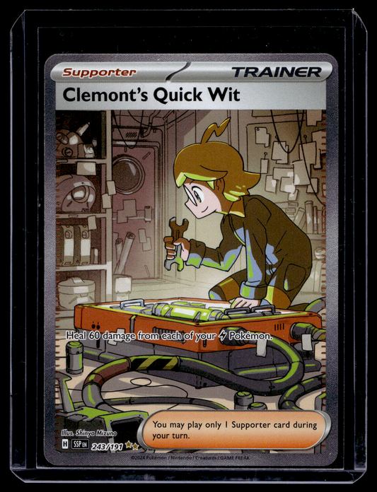 2024 Pokemon - Scarlet & Violet - Surging Sparks - Special Illustration Rare - Clemont's Quick Wit #243