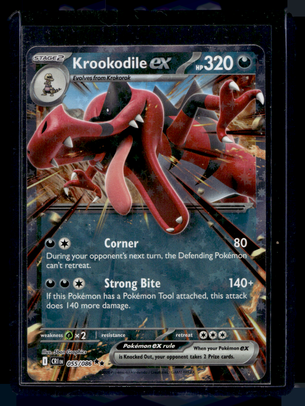 2026 Pokemon - Mega Evolutions - Chaos Rising - Krookodile ex #055