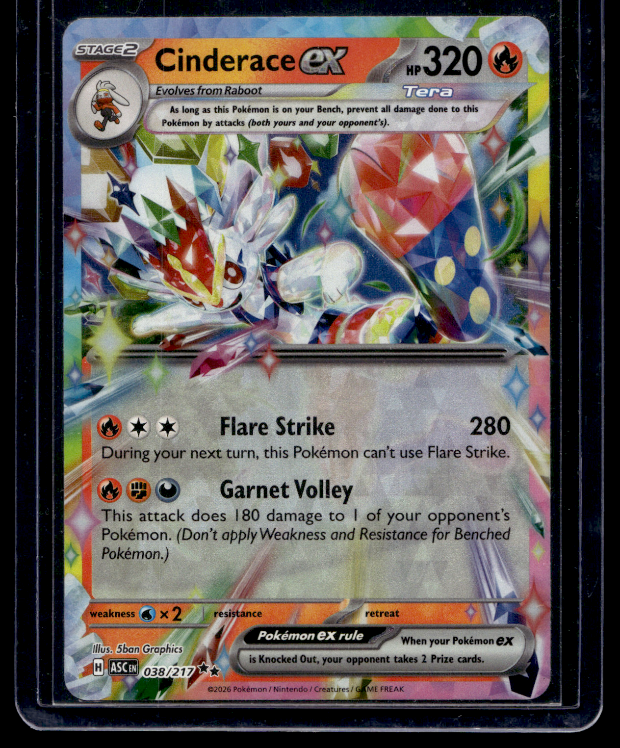 2026 Pokemon - Mega Evolutions - Ascended Heroes - Cinderace ex #038