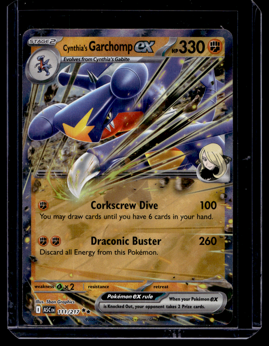 2026 Pokemon - Mega Evolutions - Ascended Heroes - Cynthia's Garchomp ex #111