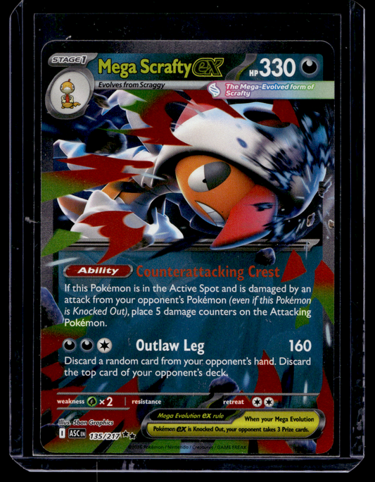 2026 Pokemon - Mega Evolutions - Ascended Heroes - Mega Scrafty ex #135