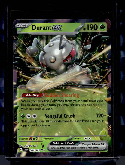 2024 Pokemon - Scarlet & Violet - Surging Sparks - Durant ex #004