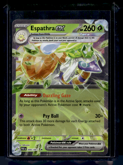 2023 Pokemon Scarlet & Violet - Paldean Fates - Espathra ex #006