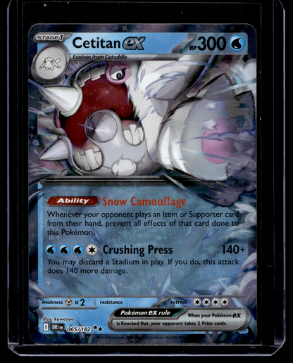 2025 Pokemon Scarlet & Violet - Destined Rivals - Cetitan ex #065