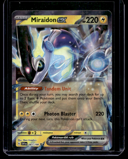 2023 Pokemon Scarlet & Violet - Scarlet & Violet - Miraidon ex #081