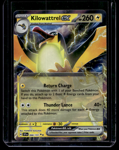 2024 Pokemon - Scarlet & Violet - Surging Sparks - Kilowattrel ex #068