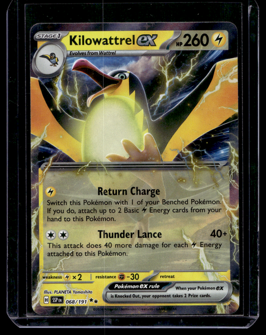 2024 Pokemon - Scarlet & Violet - Surging Sparks - Kilowattrel ex #068