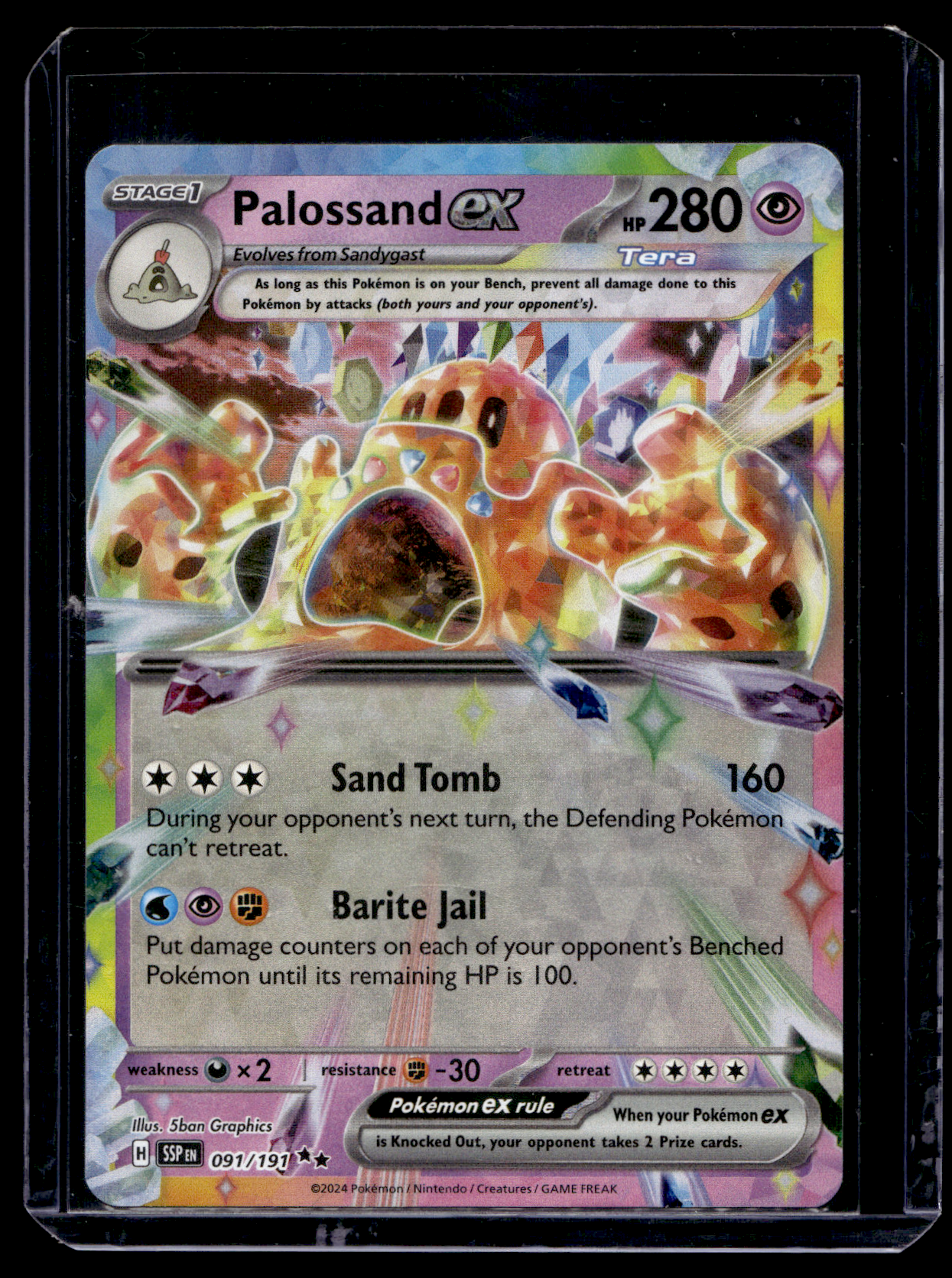 2024 Pokemon - Scarlet & Violet - Surging Sparks - Palossand ex #091