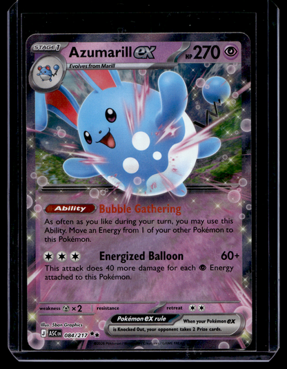 2026 Pokemon - Mega Evolutions - Ascended Heroes - Azumarill ex #084