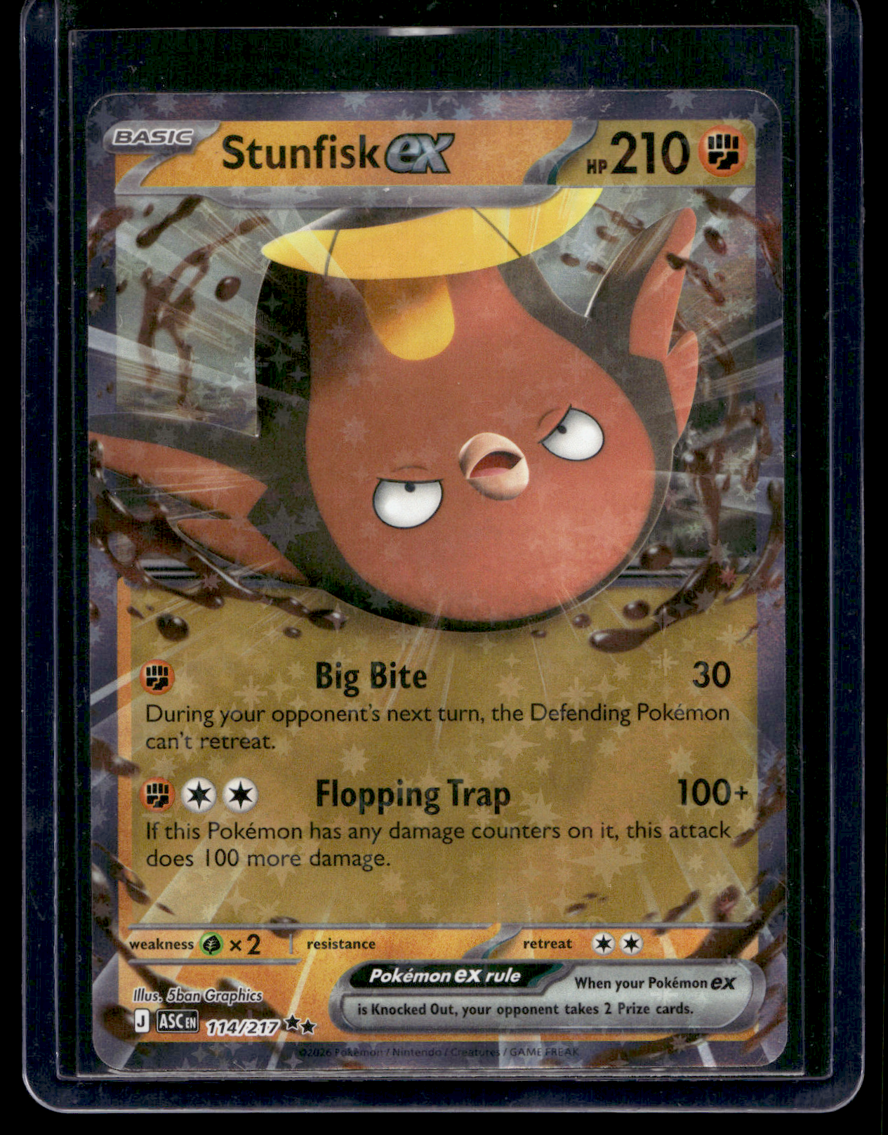 2026 Pokemon - Mega Evolutions - Ascended Heroes - Stunfisk ex #114