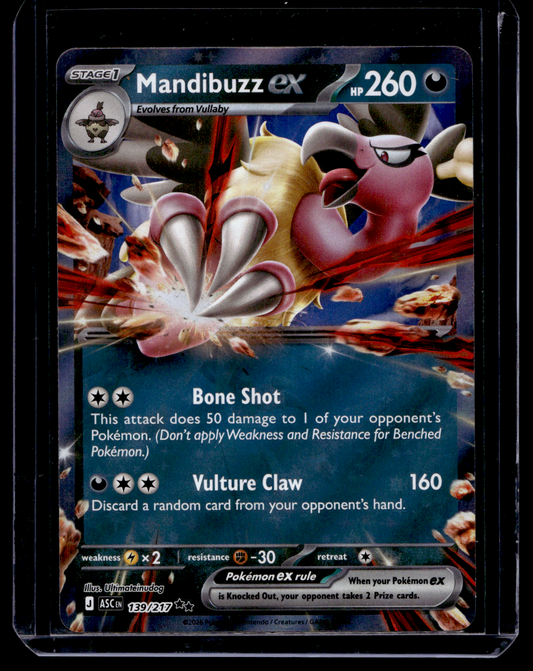 2026 Pokemon - Mega Evolutions - Ascended Heroes - Mandibuzz ex #139