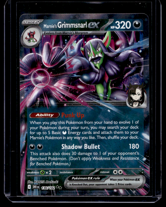2025 Pokemon Scarlet & Violet - Destined Rivals - Marnie's Grimmsnarl ex #136