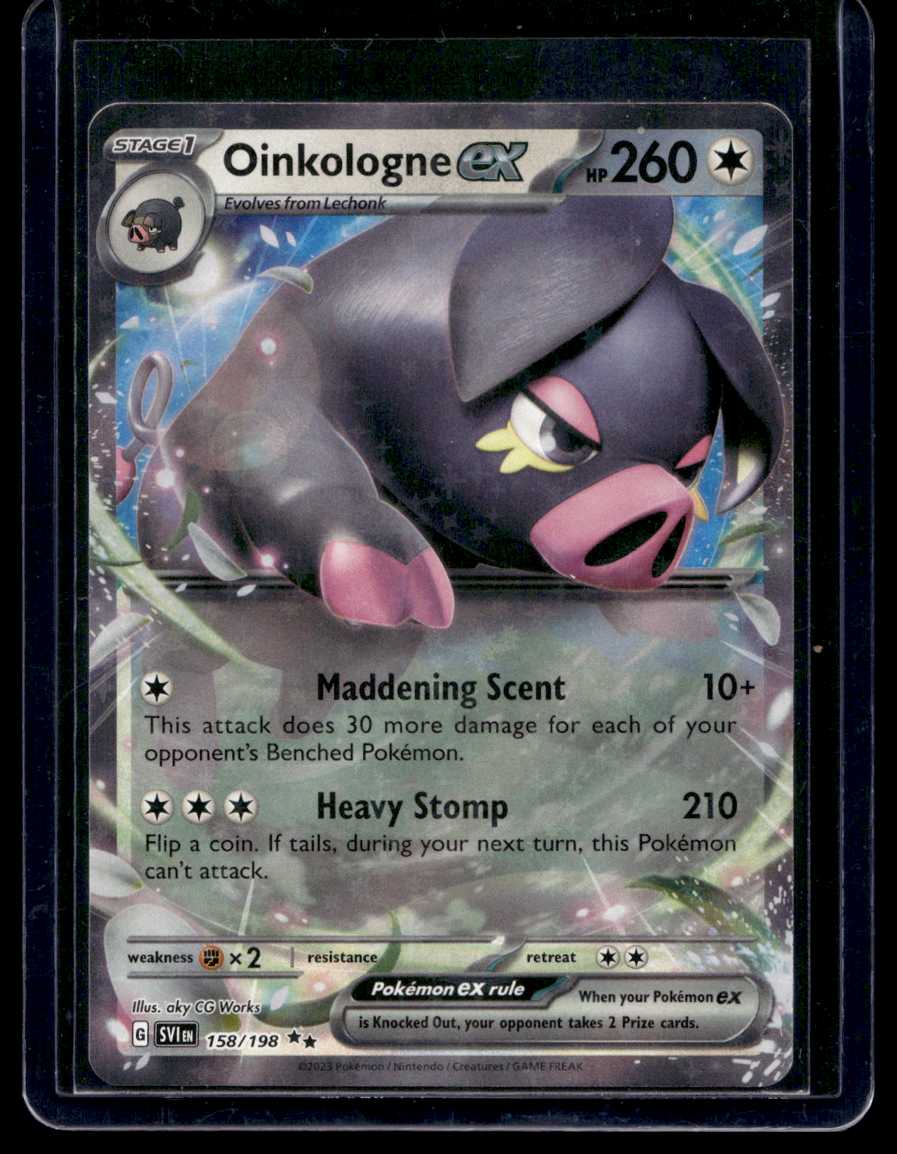 2023 Pokemon Scarlet & Violet - Scarlet & Violet - Oinkologne ex #158